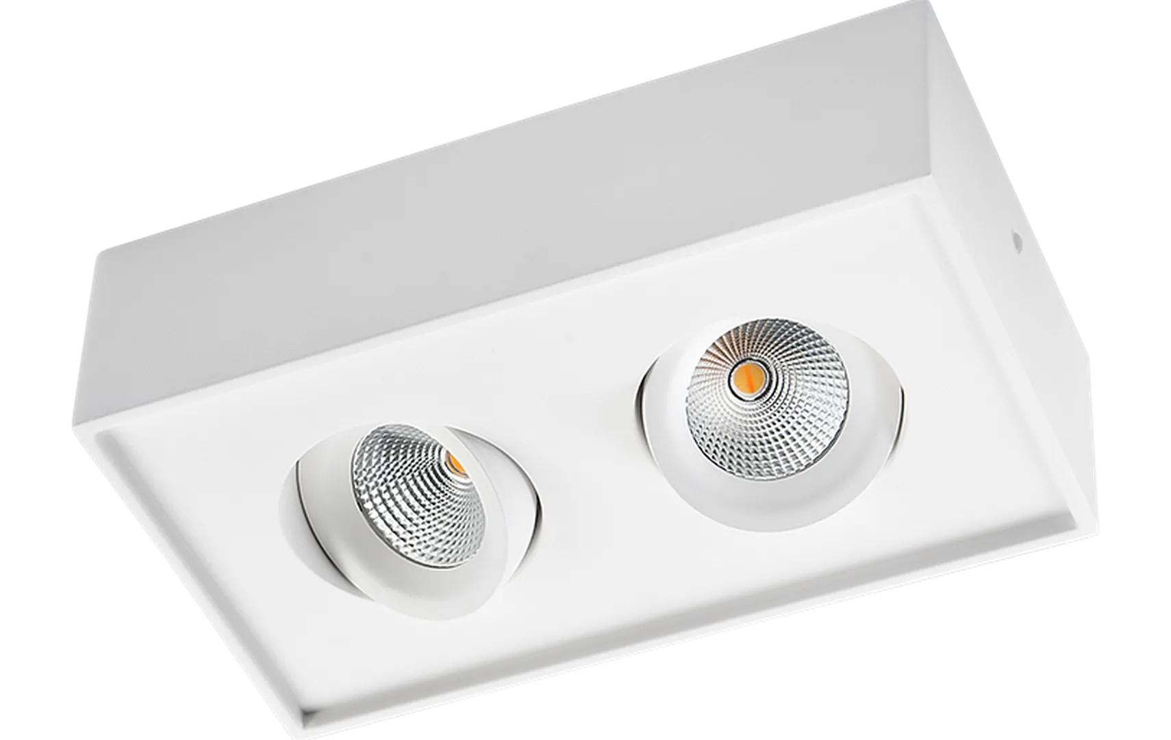 Cube 2x DimToWarm 2x6W LED 2000-2800K Ra>95 - Matt hvit
