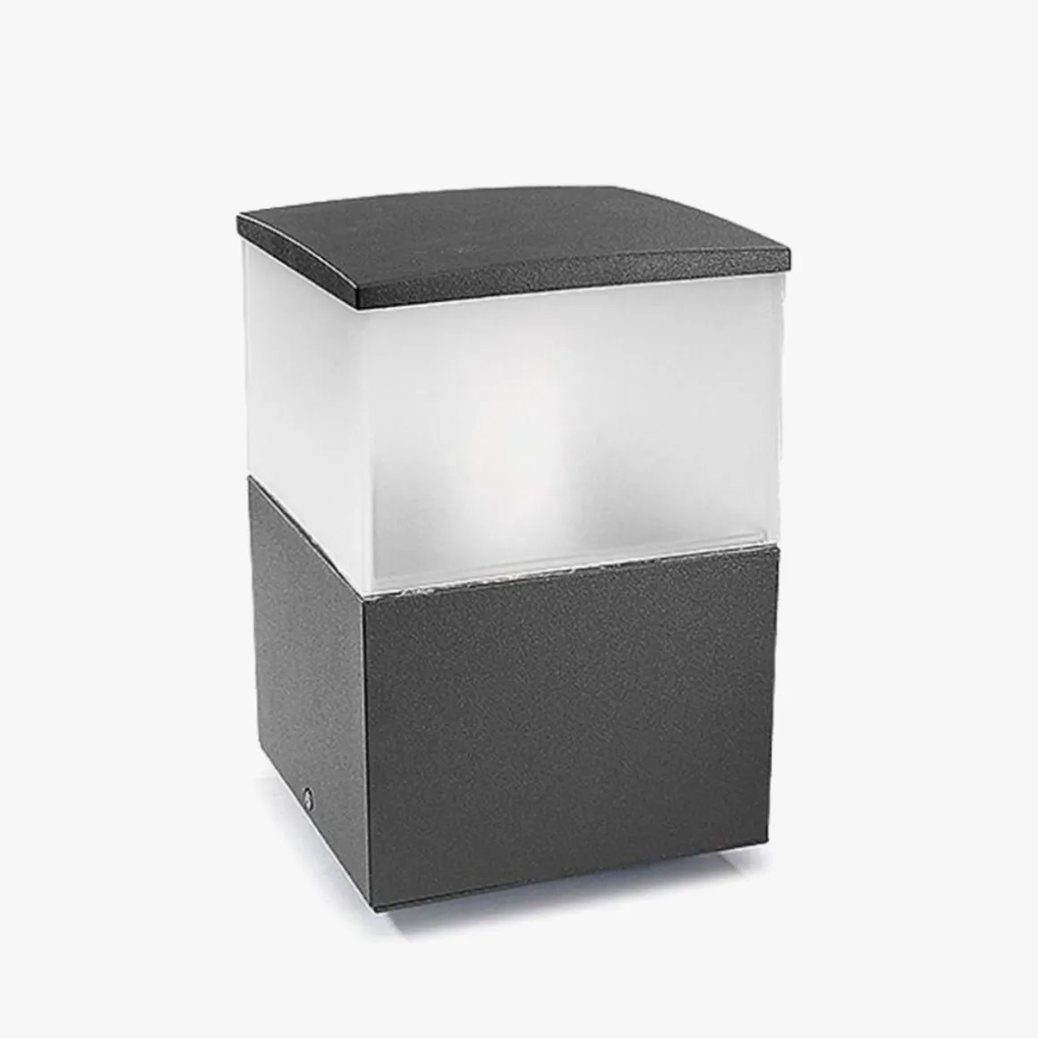 Cubik pullert/portstolpe stor - Mørk grå