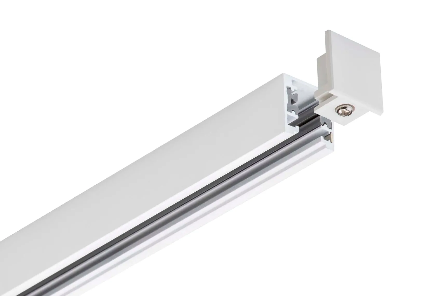 Designline Tube komplett 1,9 meter spotskinne med 4 spotter GU10 - Hvit