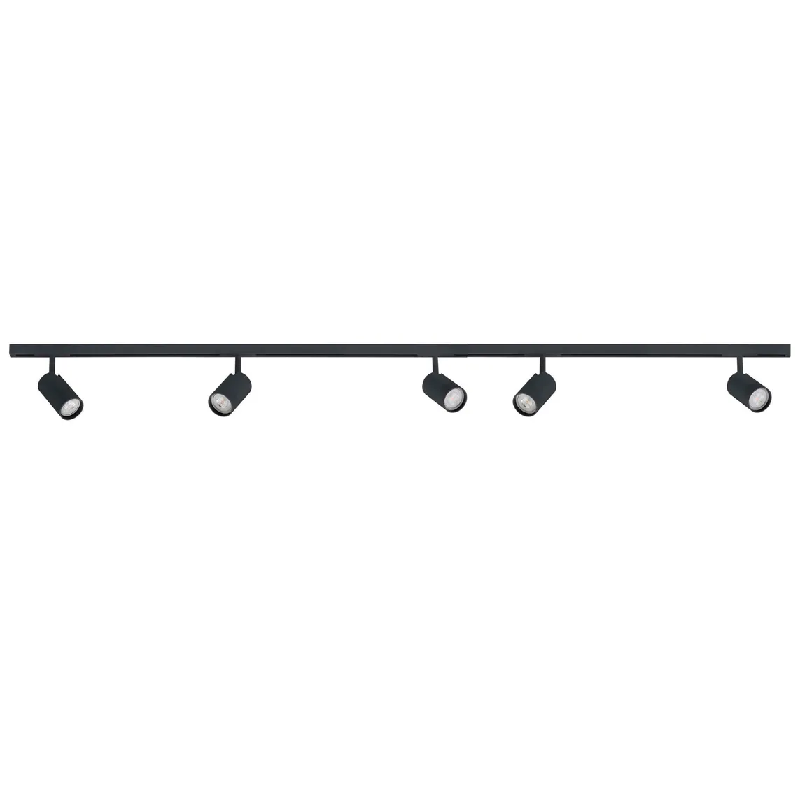 Designline Tube komplett 1.9 meter spotskinne med 5 spotter GU10 - Svart