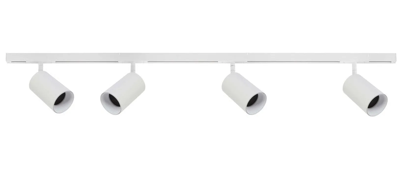 Designline Tube Pro komplett 1,9 meter spotskinne med 4 spotter GU10 - Hvit