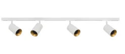 Designline Tube Pro komplett 1,9 meter spotskinne med 4 spotter GU10 - Hvit