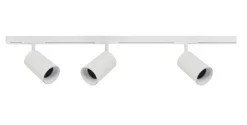 Designline Tube Pro komplett 1 meter spotskinne med 3 spotter GU10 - Hvit