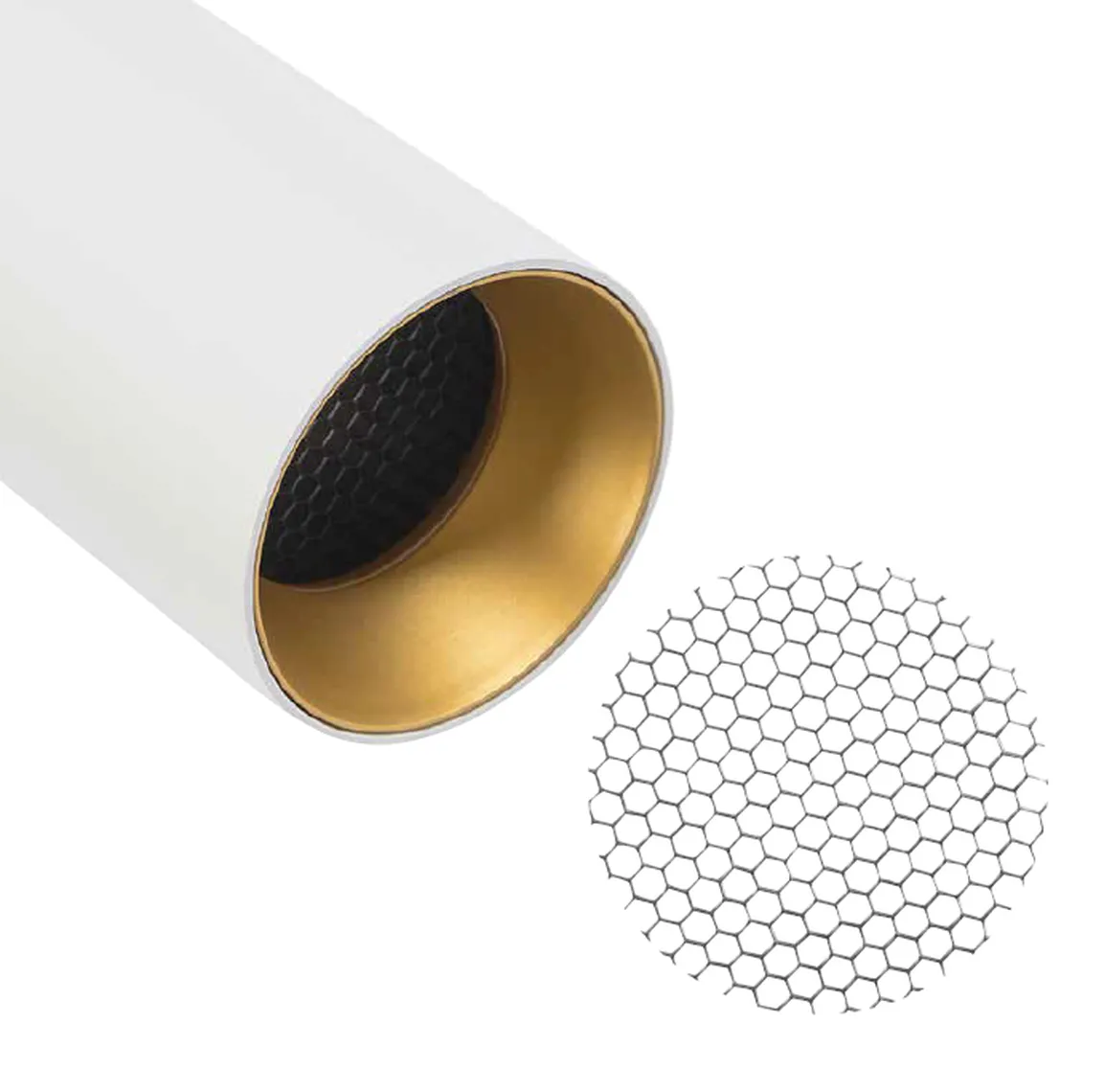 Designline Tube Pro komplett 1 meter spotskinne med 3 spotter GU10 - Hvit
