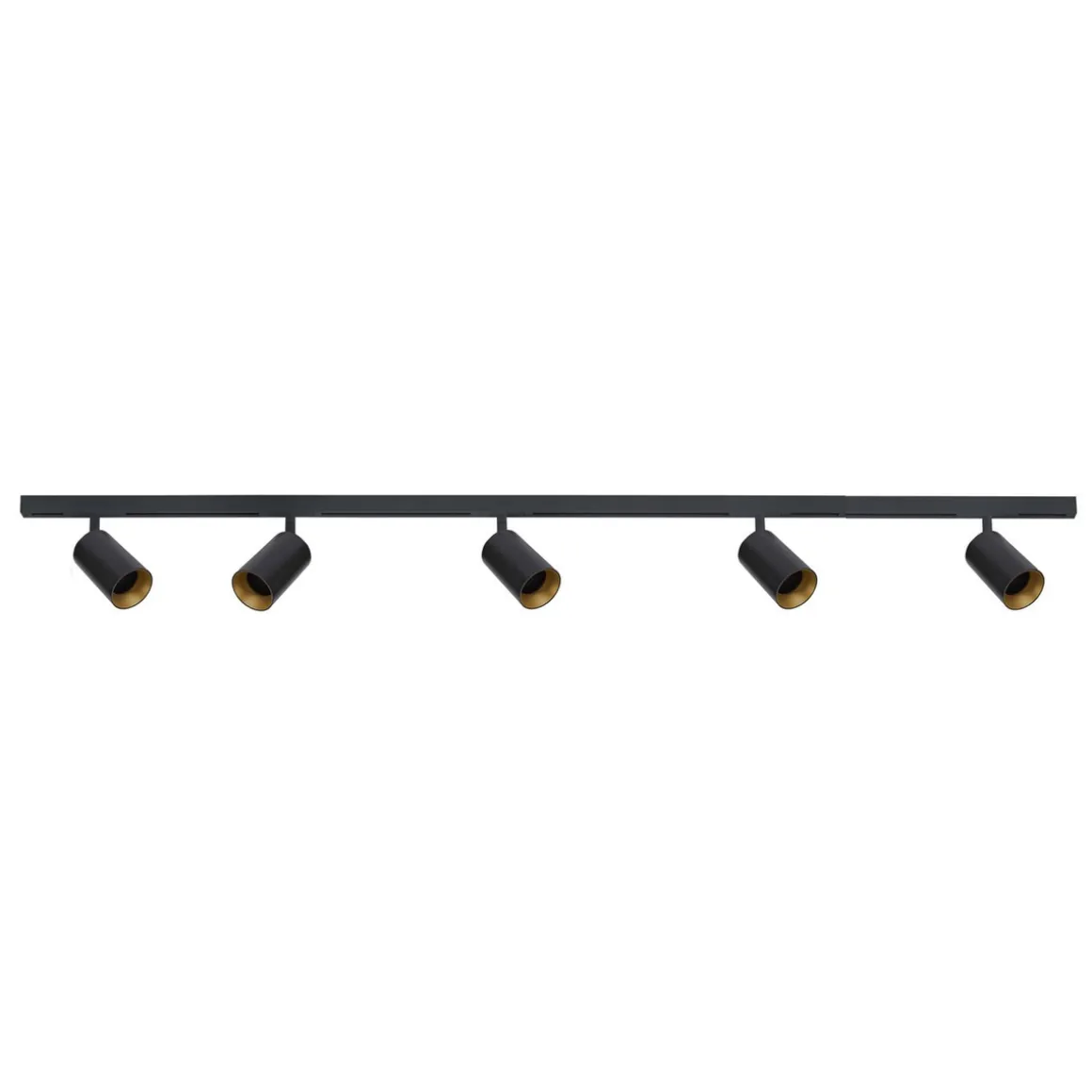 Designline Tube Pro komplett 1.9 meter spotskinne med 5 spotter GU10 - Svart