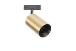 Designline Tube Pro komplett 1.9 meter spotskinne med 5 spotter GU10 - Svart/Messing