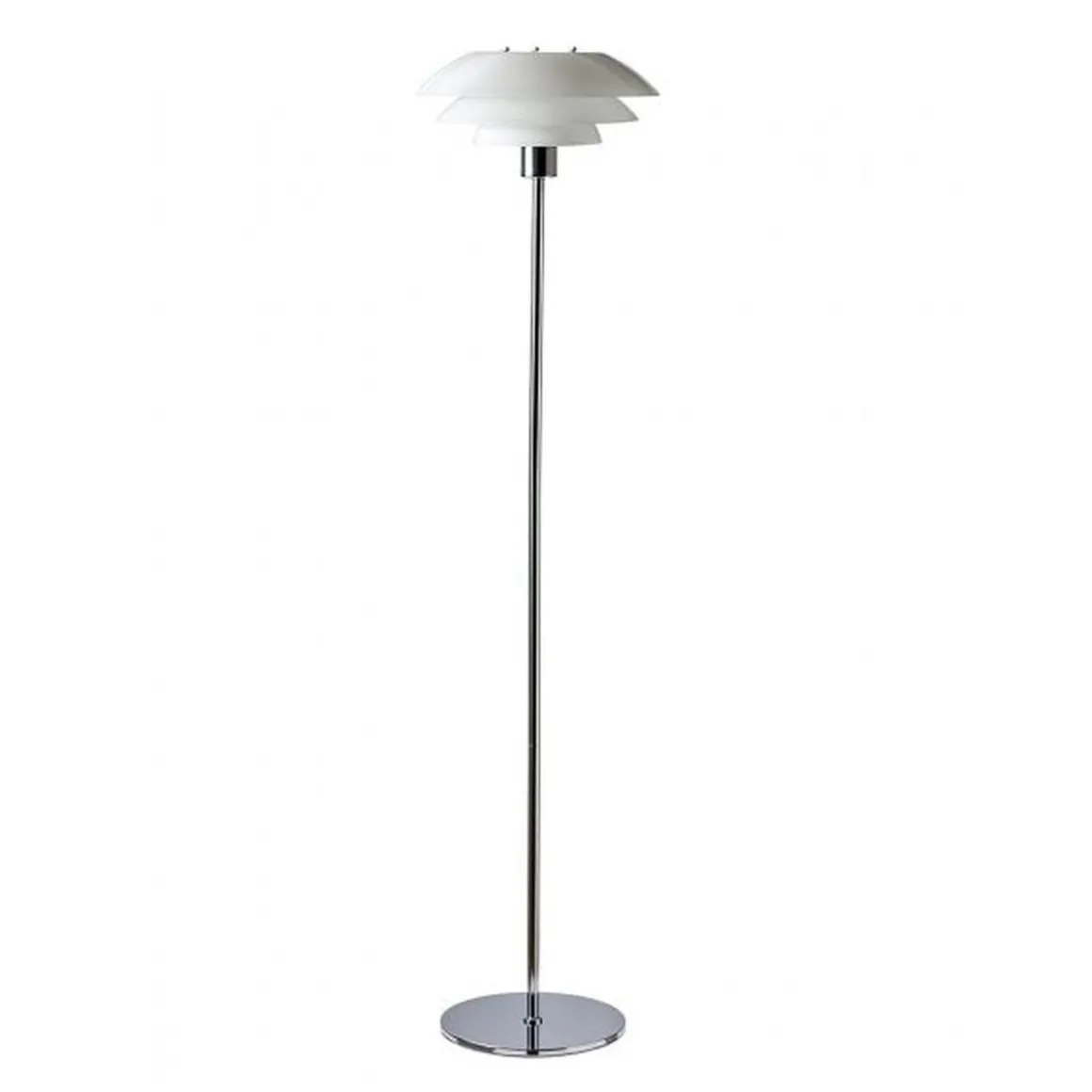 DL31 gulvlampe - Krom/Opal glass