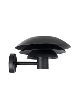 DL31 utendørs vegglampe IP44 - Svart
