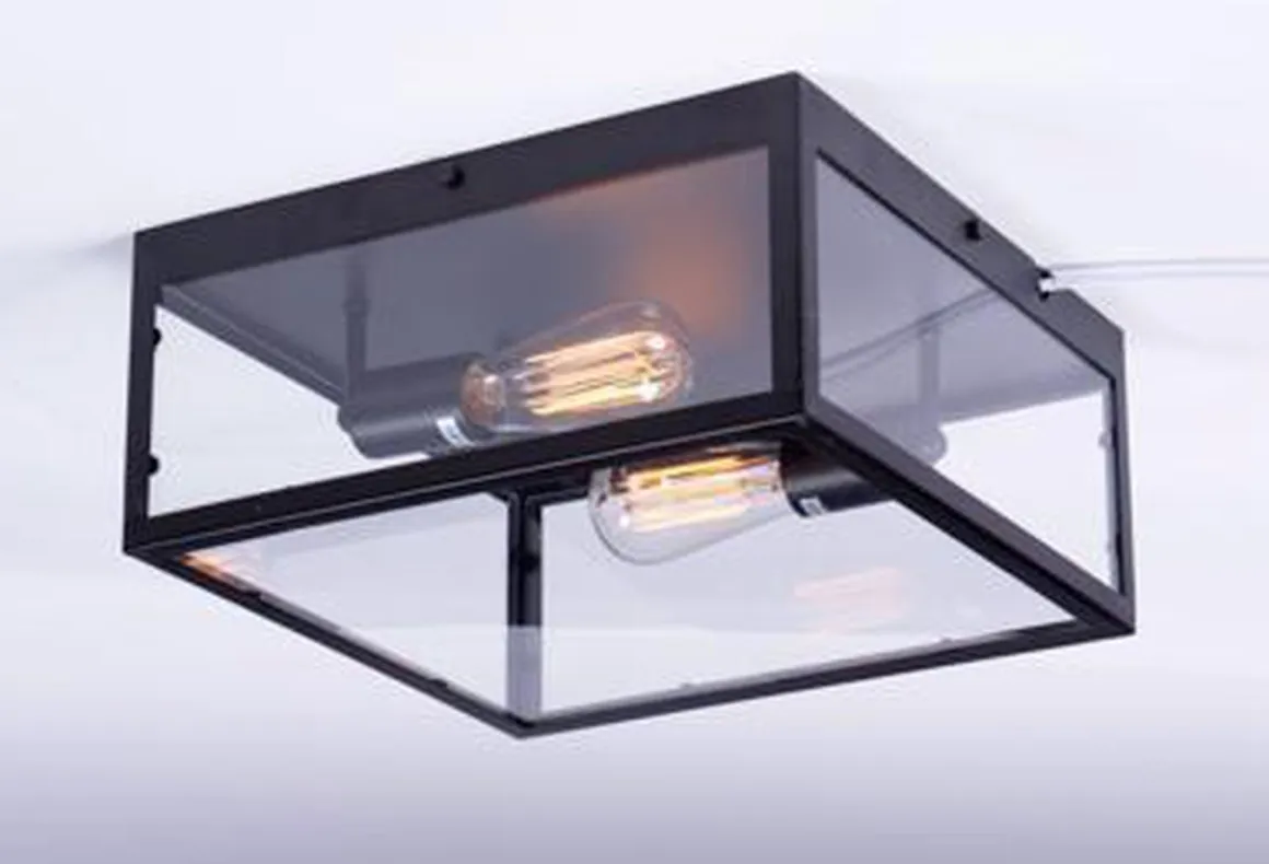 Dovre taklampe 36x36cm - Svart