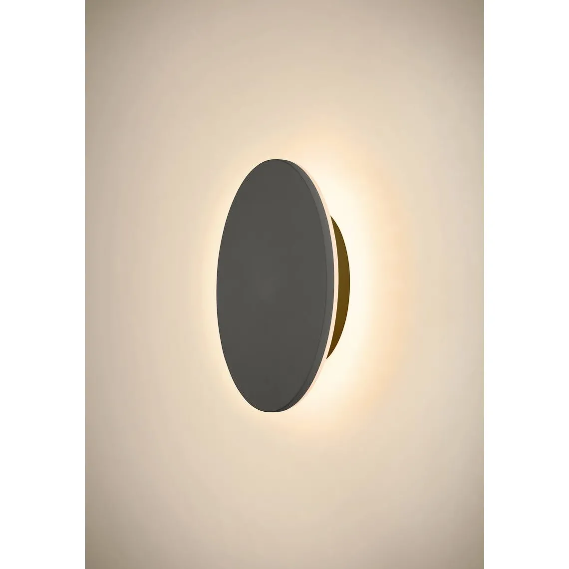 D-ring 25 cm vegglampe utendørs 15W 2700/3000 kelvin IP65 - dimbar