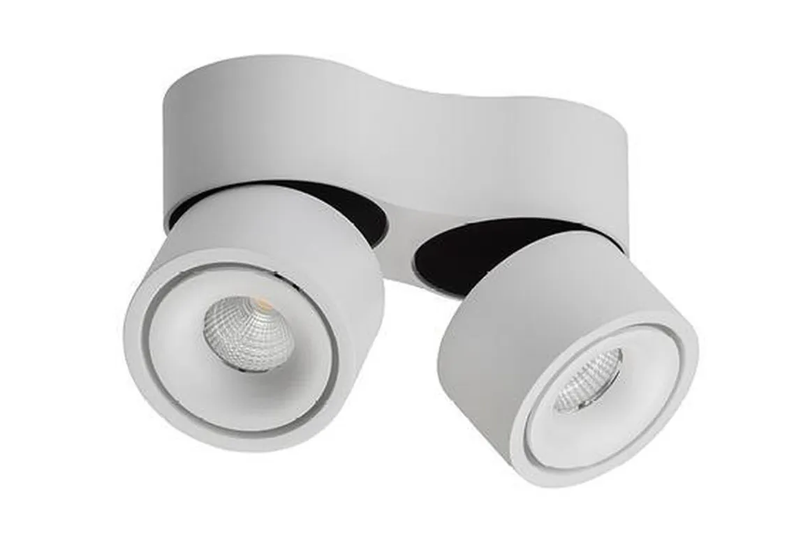Easy mini W275 Double takspot 2x7W 2700K Dimbar Hull til ledning - Hvit