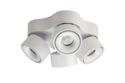 Easy W4100 Quattro 4x10W 2700K Dimbar Hull for ledning - Hvit