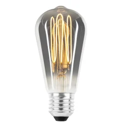 Ecolux E27 lantern ultra tynn spiral filament 4W 2700K 64 mm dimbar - Smoke
