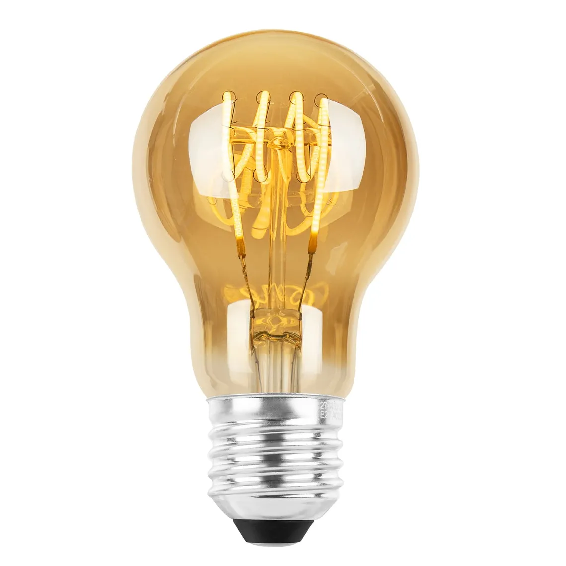 Ecolux E27 Spiral filament 4W 2200K 60 mm dimbar - Amber