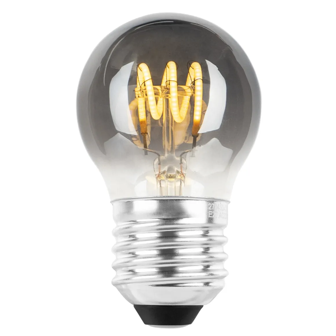 Ecolux E27 Spiral filament 4W 2700K 45 mm dimbar - Røykfarget