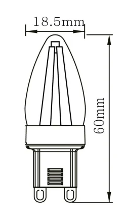 Ecolux Filament G9 3 watt 2700 Kelvin - Dimbar