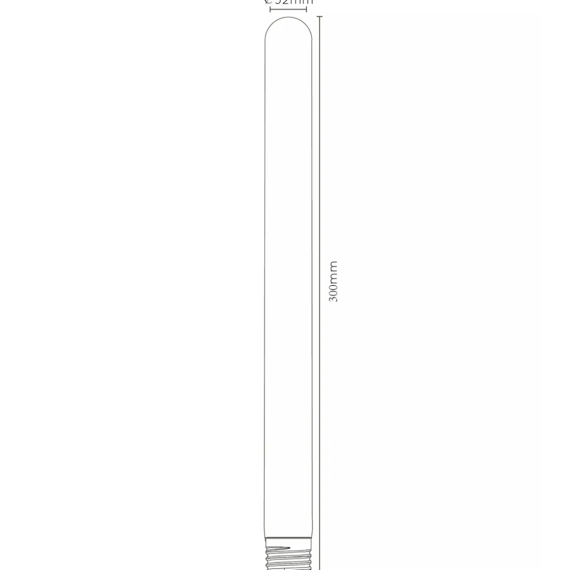 E27 Filament lyspære T32 30 cm 2200 Kelvin 5W Dimbar