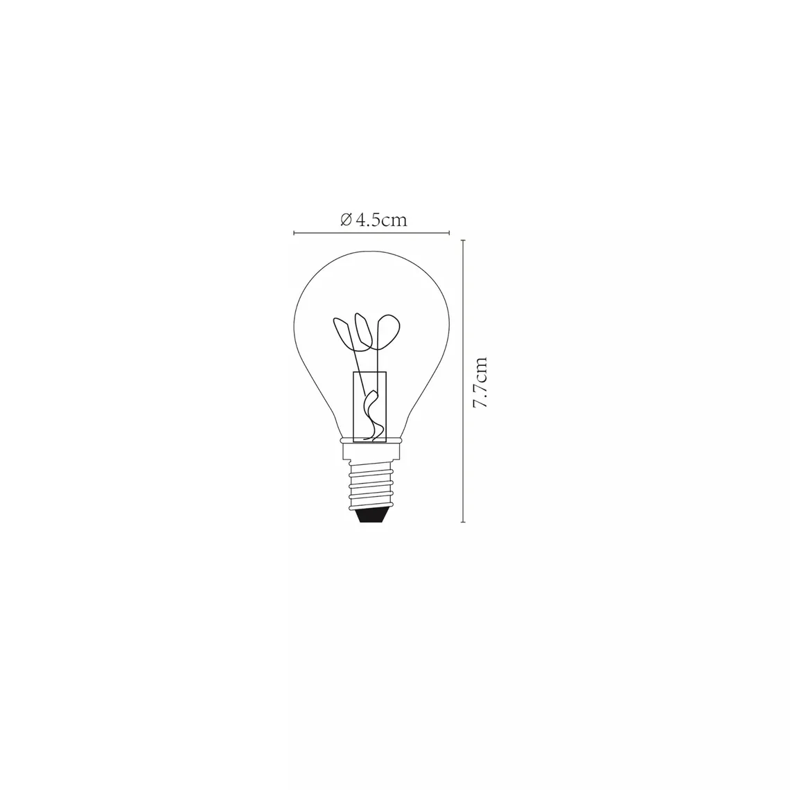 E14 Filament 3W 2200k - Amber
