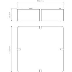 Elba Square 500 taklampe