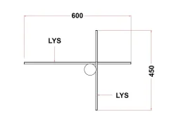 Eros Novata 600 10W 2700 Kelvin IP44 - Høyre modell