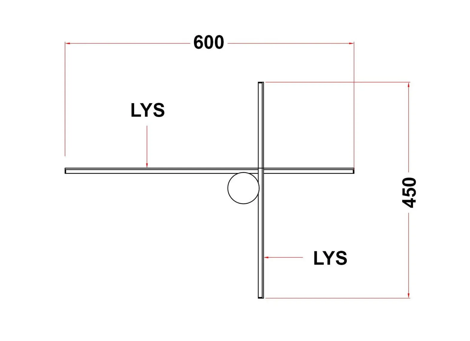 Eros Novata 600 10W 2700 Kelvin IP44 - Høyre modell