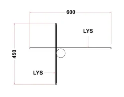 Eros Novata 600 10W 2700 Kelvin IP44 - Venstre modell