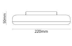 Etne taklampe 22 cm 11W 3000K - Hvit