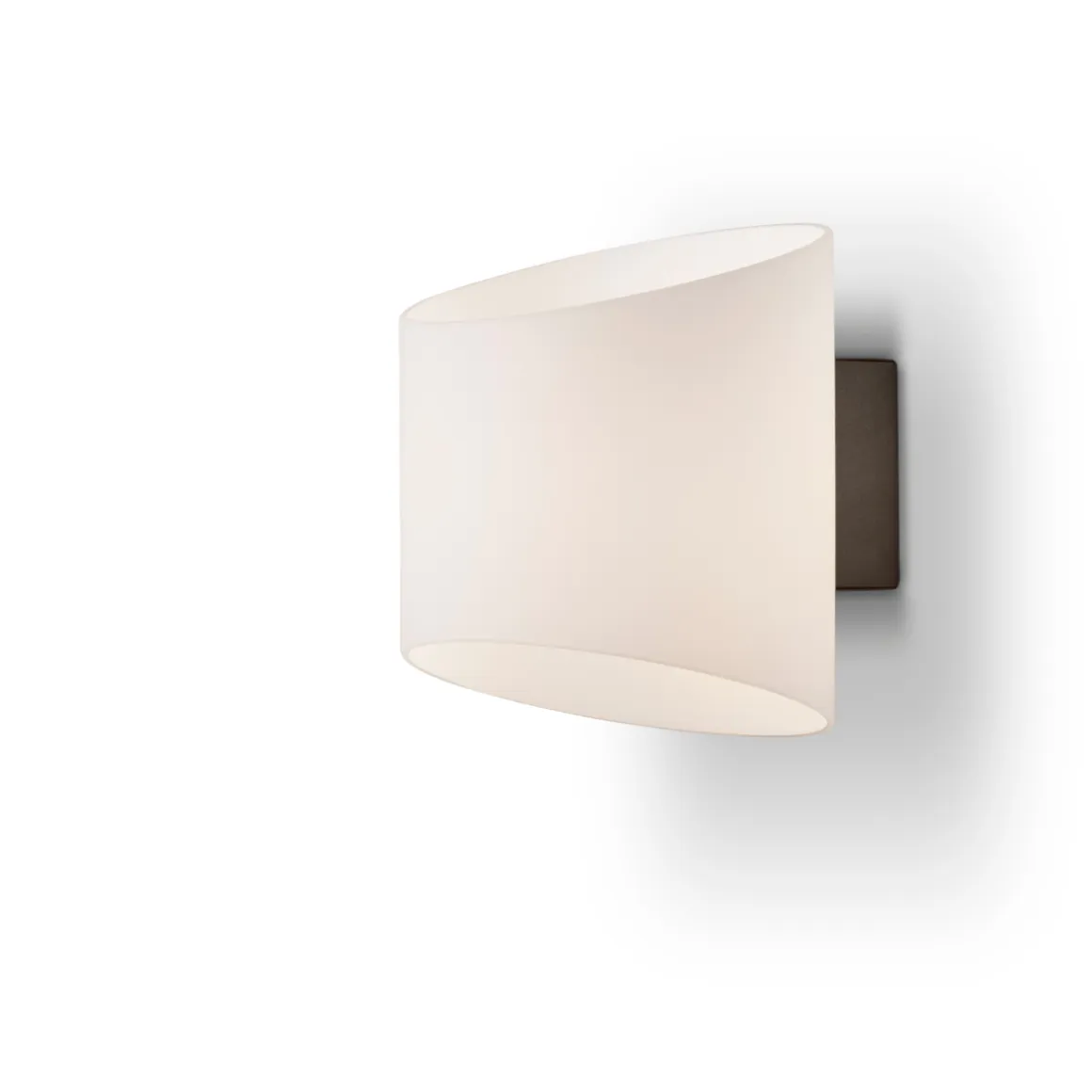 Evoke Oval 18 cm vegglampe - Antrasittgrå/Hvit