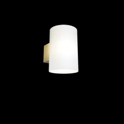 Evoke vegglampe large E14 - Børstet messing/Opal