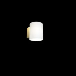 Evoke vegglampe small G9 - Børstet messing/Opal