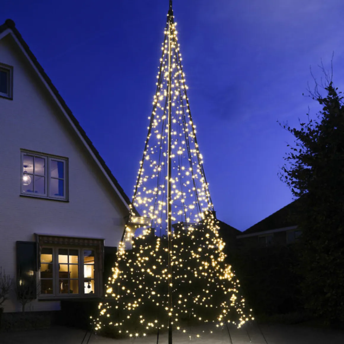Fairybell 6 m flaggstang julebelysning m/stang - 1200 LEDlys