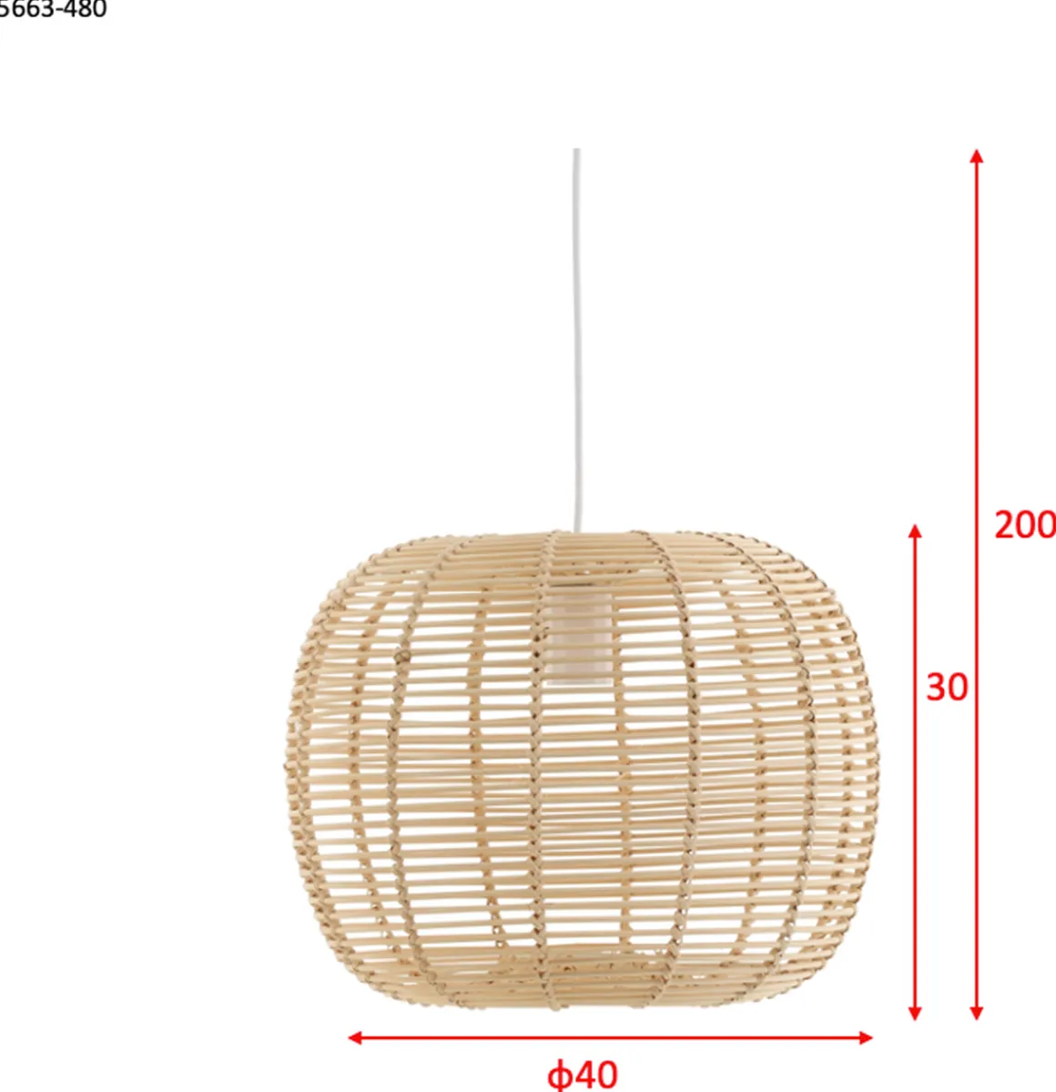 Fence takpendel 40 cm - Natur