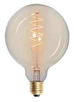 Filament E27 spiral globe 125 mm klar - 4W - Dimbar