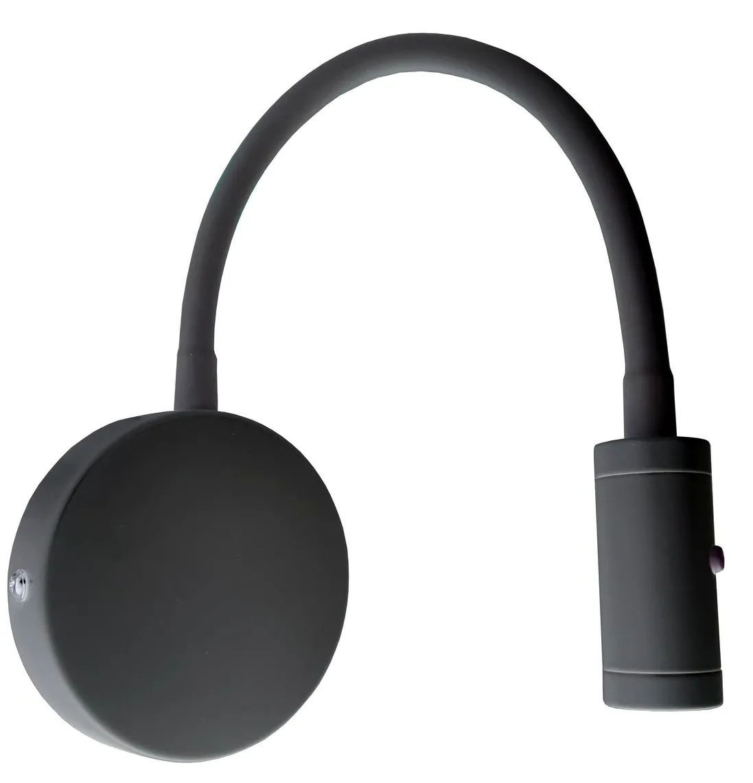 Flexi vegglampe 3W Dimbar - Svart
