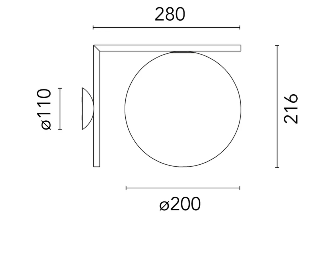 Flos IC w1 utendørs vegglampe