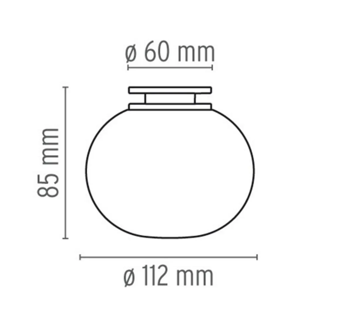 Flos Mini Glo-Ball C/W for speilmontering