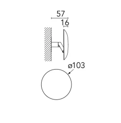Flos Wall System Back 1 , Integrert Optisk Bryter