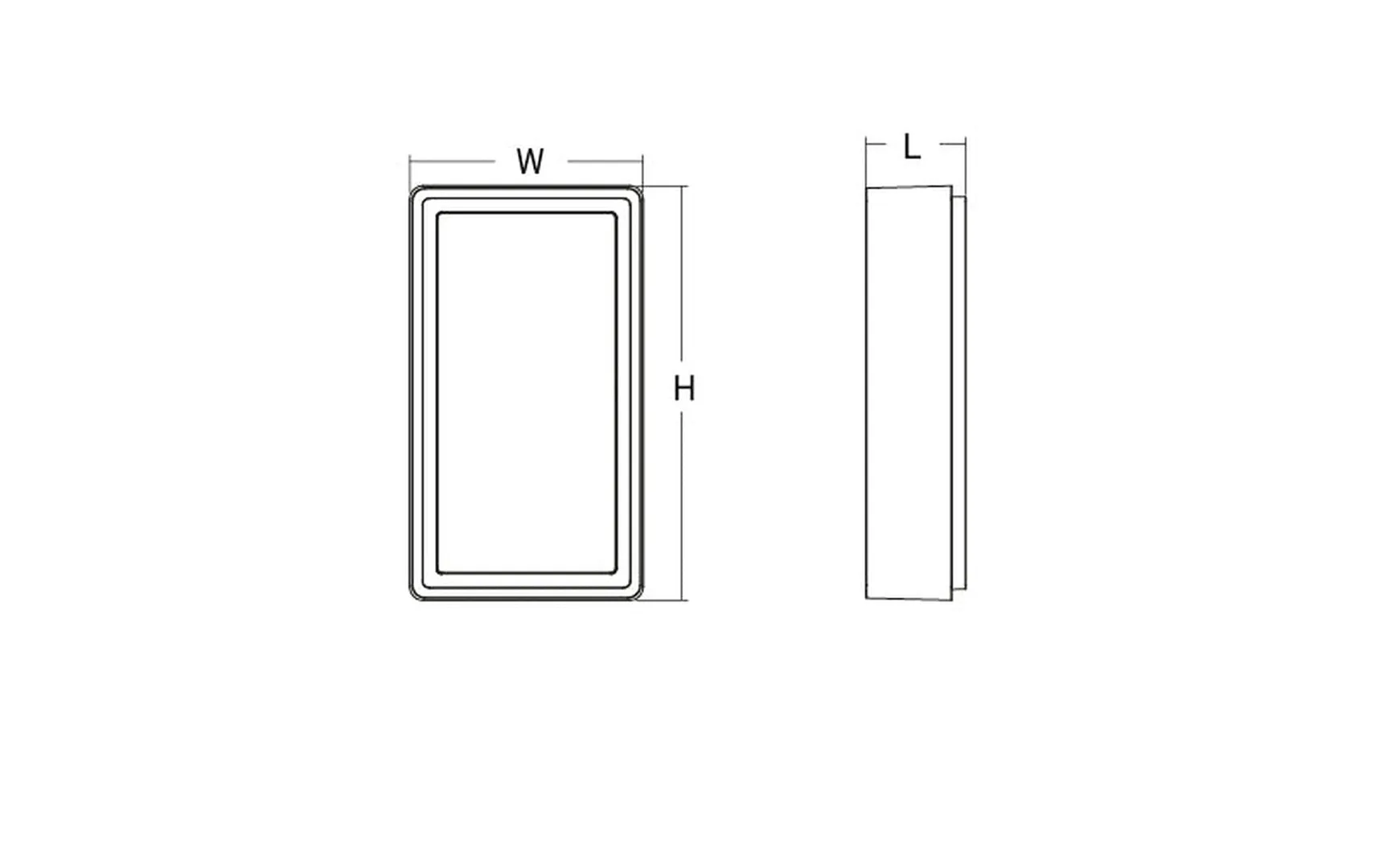 Frame mini vegglampe 6,5W 3000 Kelvin IP66 Dimbar