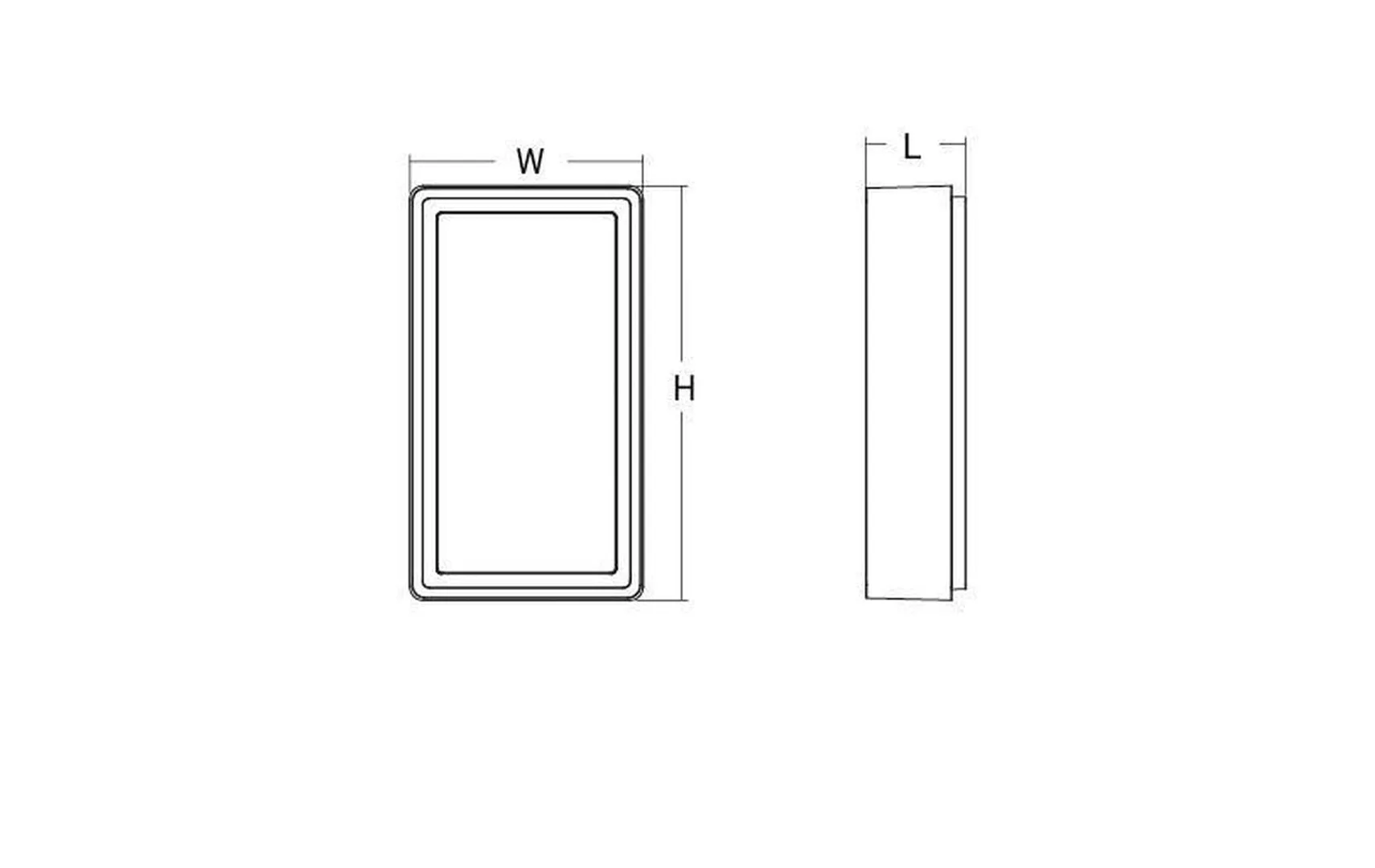 Frame vegg/taklampe 8W LED m/sensor
