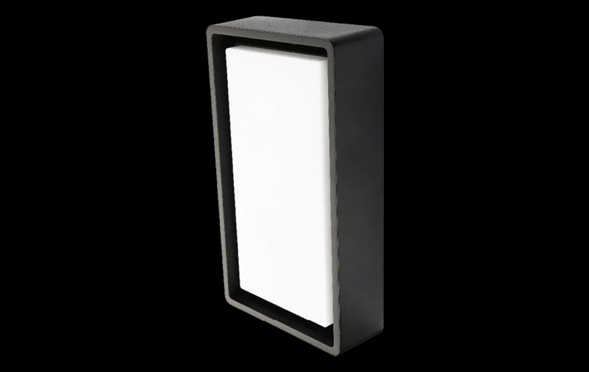 Frame vegg/taklampe 8W LED m/skumringsrelé