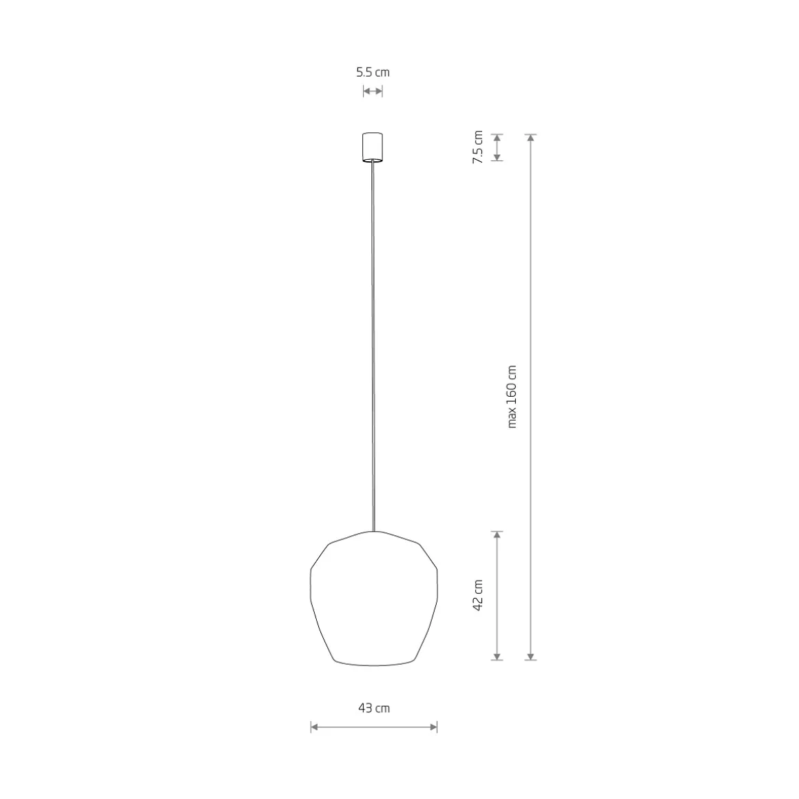 Haiti takpendel 43 cm