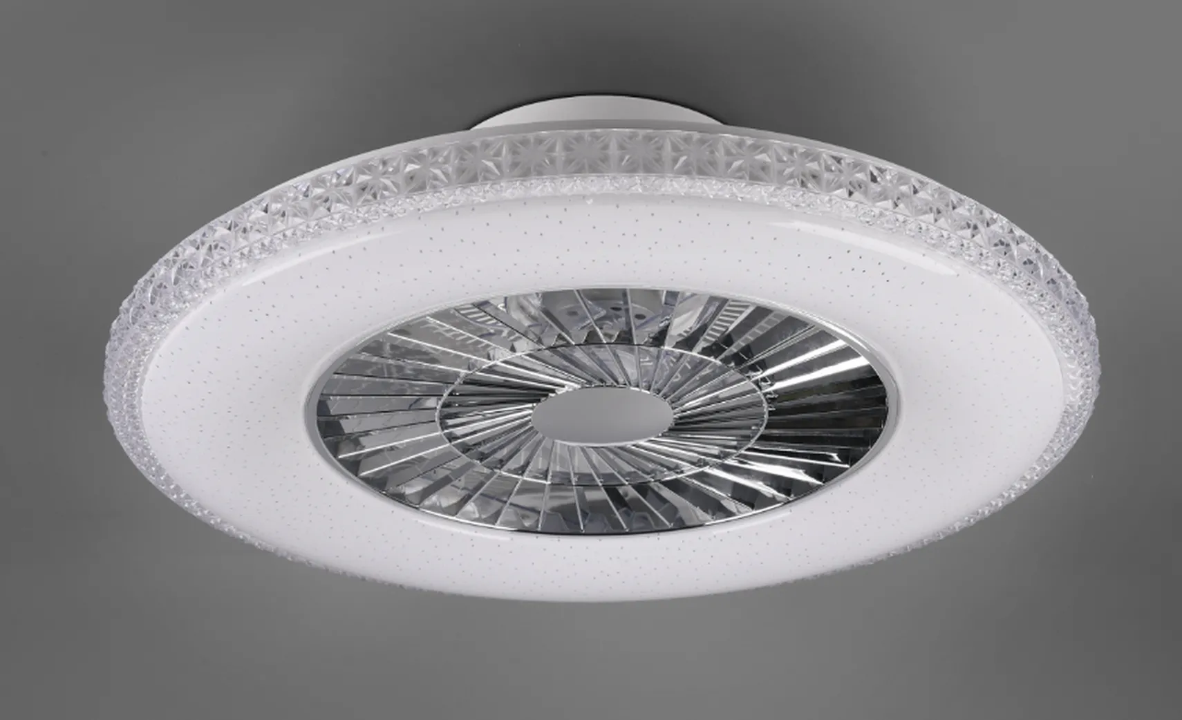 Harstad tak vifte 3000-6500K 39,6W m/Fjernkontroll - Kromfarget