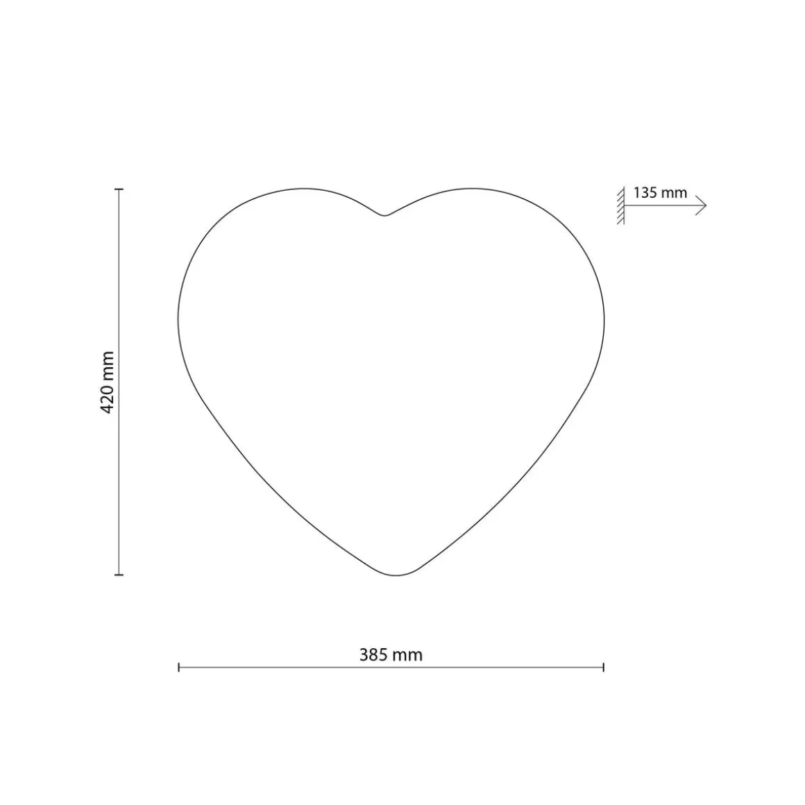 Heart vegglampe