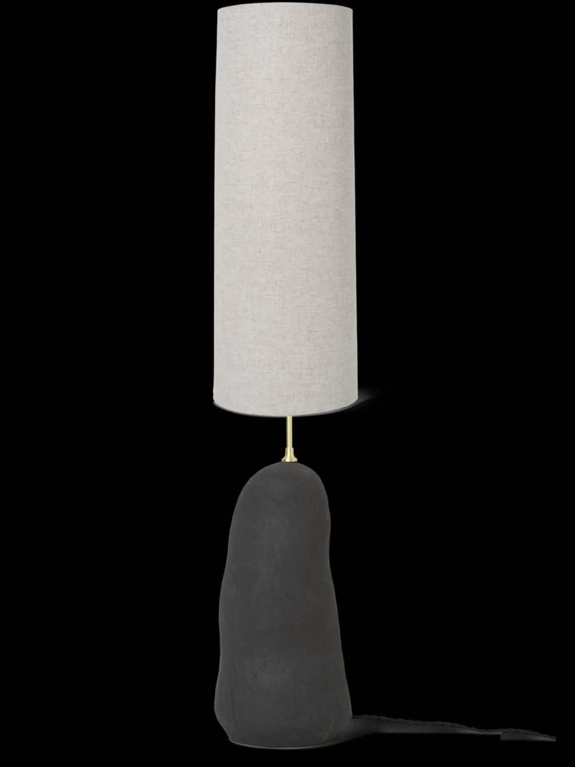Hebe Gulvlampe Mørk grå/Natur