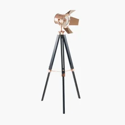 Hereford gulvlampe 139 cm - Svart/Kobberfarget