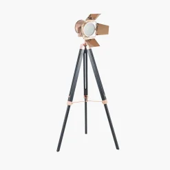 Hereford gulvlampe 139 cm - Svart/Kobberfarget