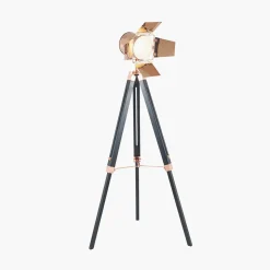 Hereford gulvlampe 139 cm - Svart/Kobberfarget