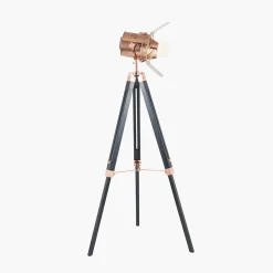 Hereford gulvlampe 139 cm - Svart/Kobberfarget