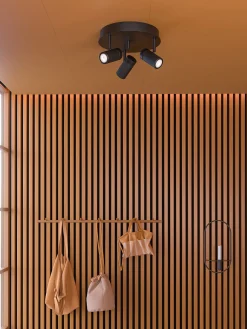 Holder taklampe 3-spotlight - Svart