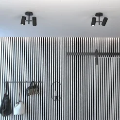 Holder taklampe 2-spotlight - Svart